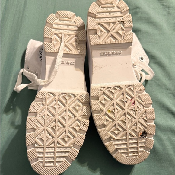 Converse Cream High-Top Sneakers - Picture 5 of 6